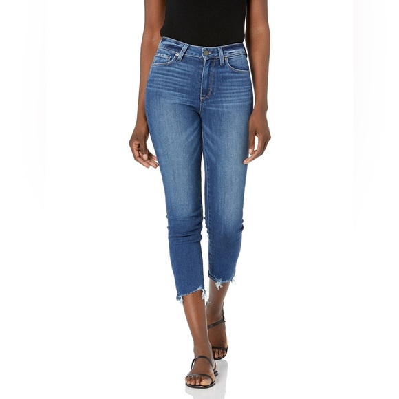PAIGE | Blue Ankle Cropped Jeans Hoxton Crop - Picture 1 of 13